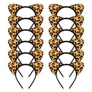0427 New Leopard Cat Ears Headbands 12 Pack Party Supply